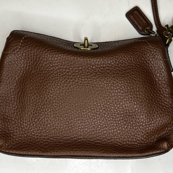 COACH PEBBLED LEATHER WRISTLET - Picture 3 of 6